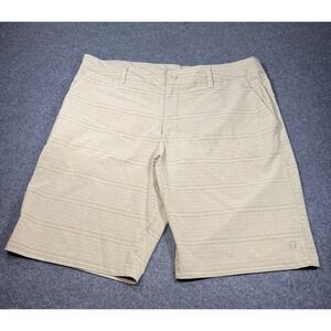 Hang‎ Ten Men's Tan Striped Performance Shorts Size 36